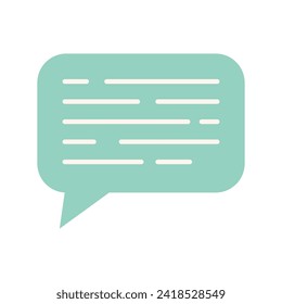 vector flat speech bubble on white background.