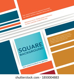 vector flat squares design cover