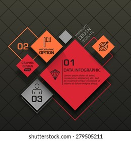 vector flat squares design information brochure cover