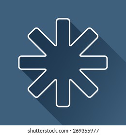 Vector flat star icon isolated outline. Eps10