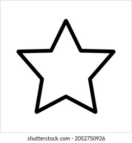 Vektorflache Sternsymbol in trendigem Design. auf weißem Hintergrund.