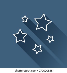Vector flat stars icon isolated outline. Eps10