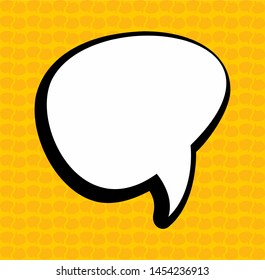 Vector flat sticker callout icon on textured background - Vector