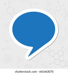 Vector flat sticker callout icon on white background 