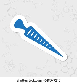 Vector flat sticker carrot icon on white background