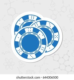 Vector flat sticker chips icon on white background