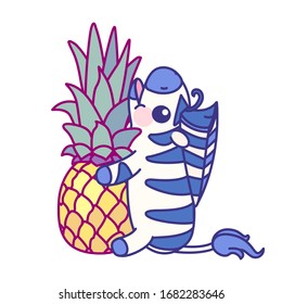 vectorial, cebra de bebé rayada plana. animal adorable