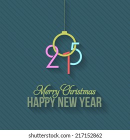 Vector Flat Style Christmas Hanging Objects Greeting Card, Background, Web Banner Design 
