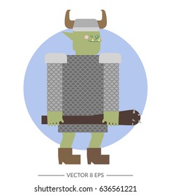 Vector. Flat style fantasy monster.