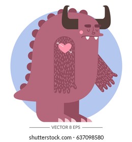 Vector. Flat style fantasy monster.