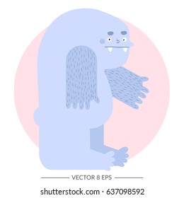 Vector. Flat style fantasy monster.