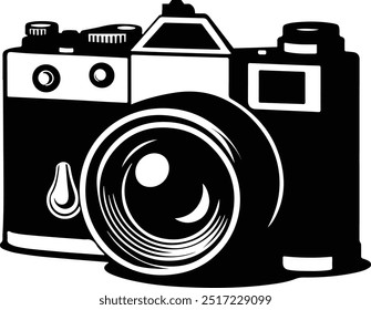 Vector flat style illustration of camera