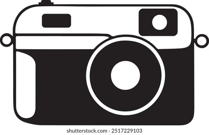 Vector flat style illustration of camera