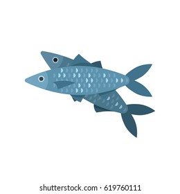 Ilustración vectorial de los peces. Icono para web. Aislado sobre fondo blanco.