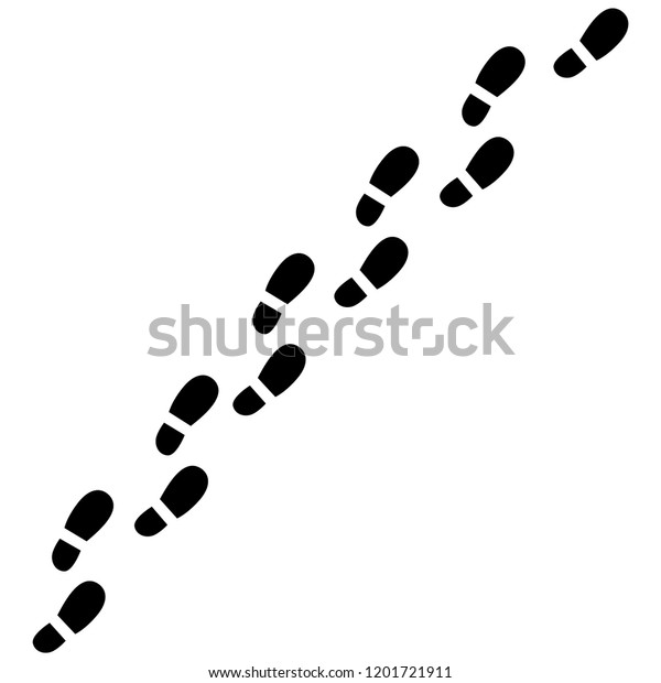 Vector Flat Style Illustration Footsteps Silhouette Stock Vector Royalty Free 1201721911 8791