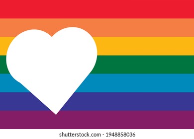 Ilustración vectorial de estilo plano del icono del símbolo de movimiento aislado en el fondo del cielo. Concepción LGBTQ