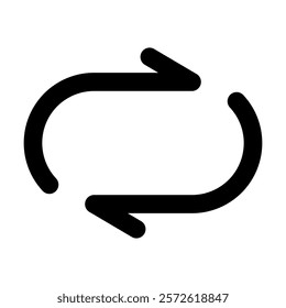 Vector flat style illustration of the music repeat icon isolated on white background