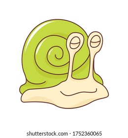 Ilustración vectorial de caracol. Icono para web. Aislado sobre fondo blanco