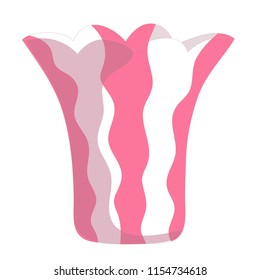 Vector flat style illustration of vase. Icon for web or any design. Isolated on white background