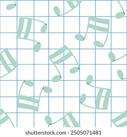 Vector flat style  music Illustratio. Musical note  seamless pattern. Back to School. - Powered by Shutterstock - Get 15% off with code: PIKWIZARD15
