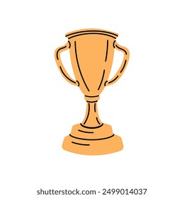 Vector de estilo plano sport Ilustración.  Boceto de la copa de deportes.  Regreso a la escuela.	