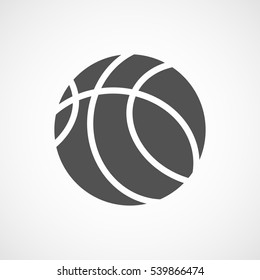 Vector flat stylize basketball icon. Isolated black icon for logo, web site design, button, app, UI. 