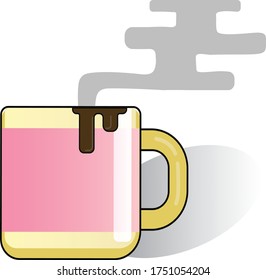 Vector flat stylized illustration of a coffee cup
