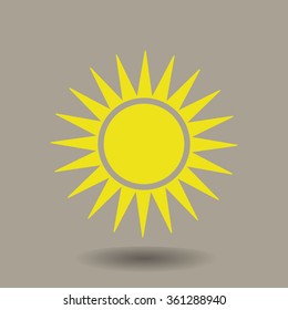 Vector flat sun  icon