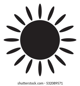 Vector flat sun icon