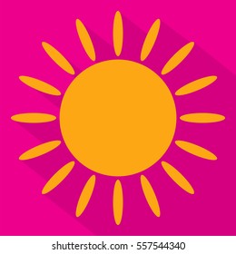 Vector flat sun icon