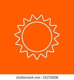 Vector flat  sun icon  isolated outline. Eps10