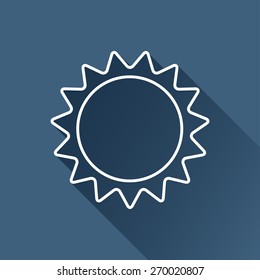 Vector flat  sun icon  isolated outline. Eps10