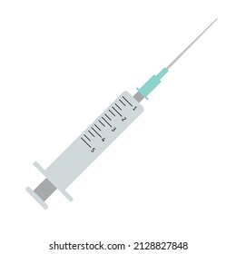 Vector flat syringe isolated on white background
