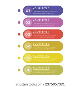 Vector flat table of contents infographic.