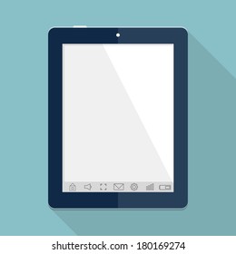 Vector flat tablet computer 