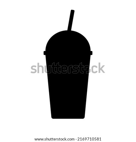 Vector flat take away coffee drink glass isolated on white background