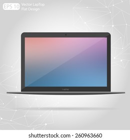 Vector flat technic laptop illustration