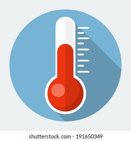 Vector flat thermometer