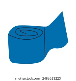 Vector flat toilet paper roll.  hygiene product . Restroom soft touch toilet paper for home or outdoor travel, camping or hiking use.