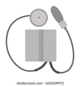 Vector flat tonometer icon. Medical equipment picture isolated on white background. Healthcare, research and laboratory concept. Health check or treatment clip art
