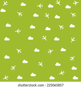 Vector flat travel seamless background