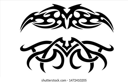 vector flat tribal tattoo pattern, EPS 10