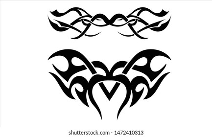 vector flat tribal tattoo pattern, EPS 10