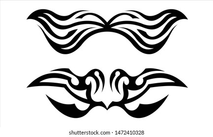 vector flat tribal tattoo pattern, EPS 10