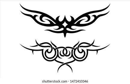 vector flat tribal tattoo pattern, EPS 10