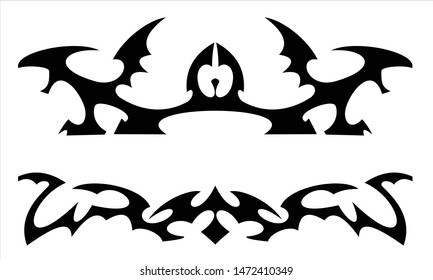 vector flat tribal tattoo pattern, EPS 10