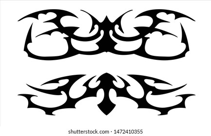 vector flat tribal tattoo pattern, EPS 10