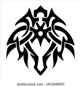 vector flat tribal tattoo pattern, EPS 10