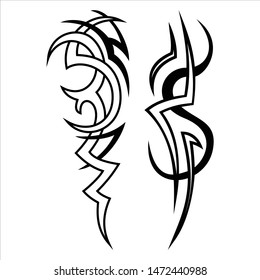vector flat tribal tattoo pattern, EPS 10