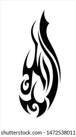 vector flat tribal tattoo pattern, EPS 10